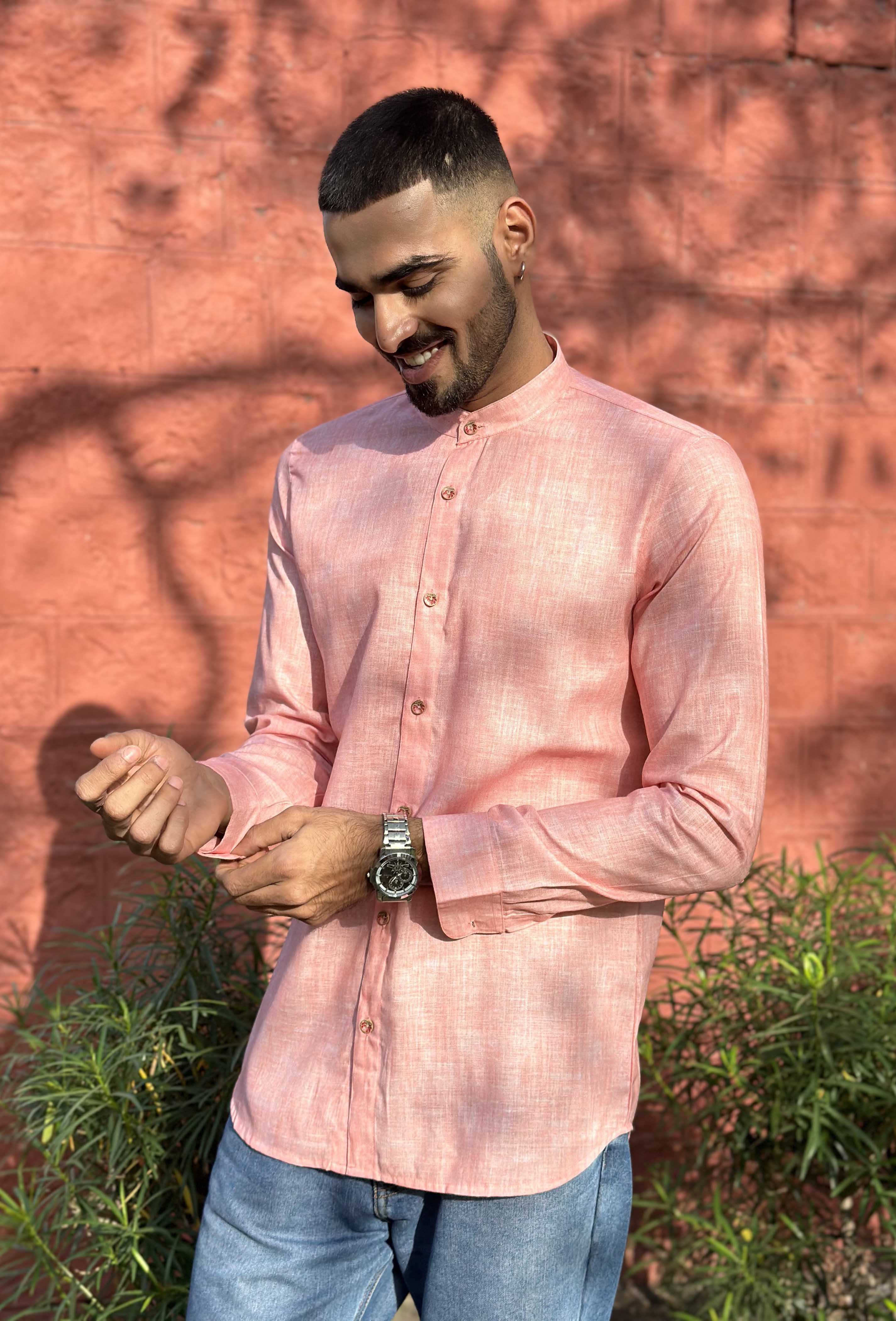 Pink Textured Shirt